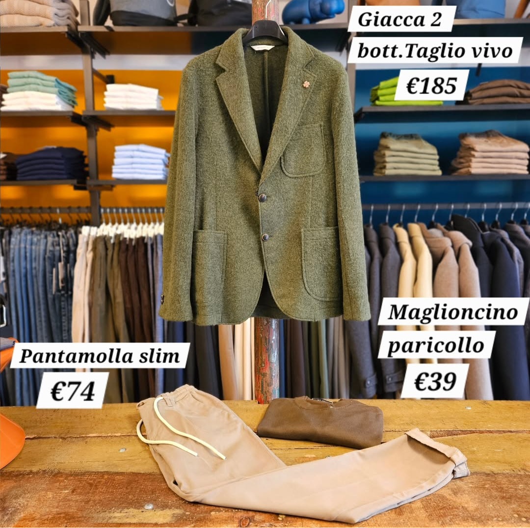 Completo con Giacca 2 bottoni taglio vivo